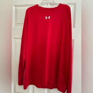 Under Armour XL Men's Vibrant Red Long Sleeve Tee